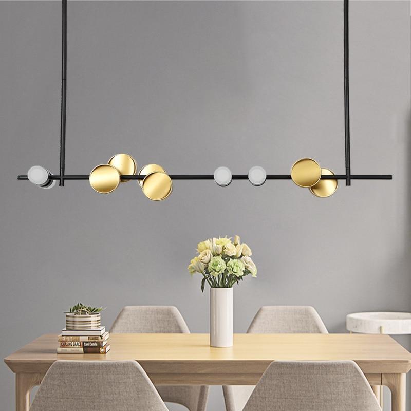 Minimal Golden Dot & Black Line Light - Nordic Side - 