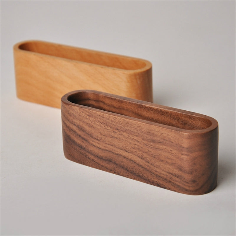 Wooden business card holder