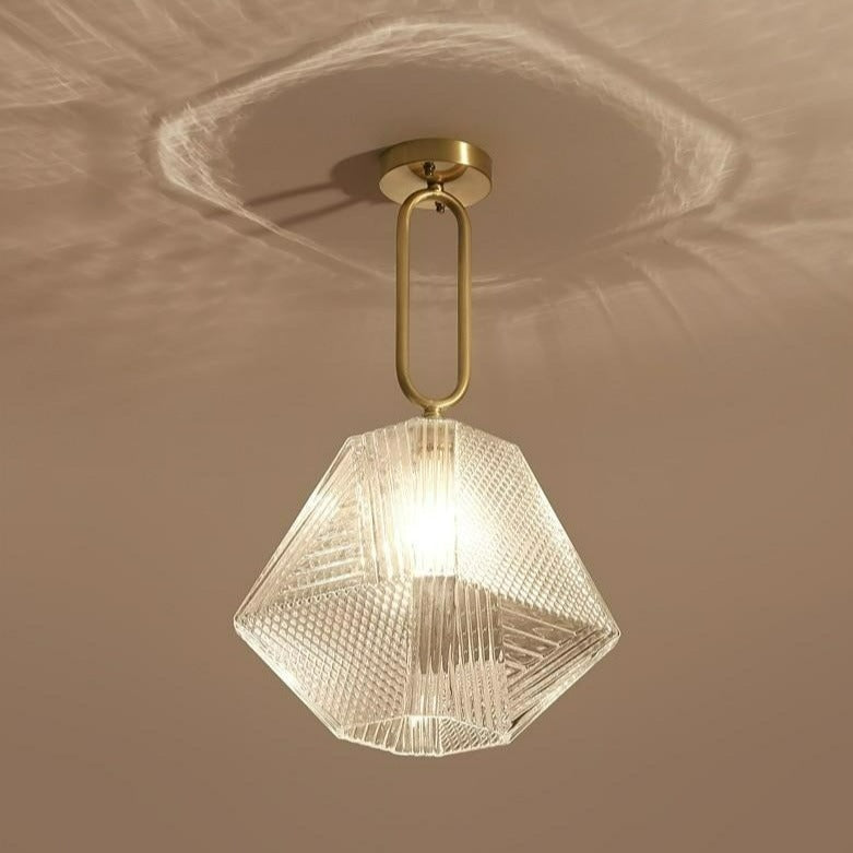 Modern Glass Crystal Ceiling Light