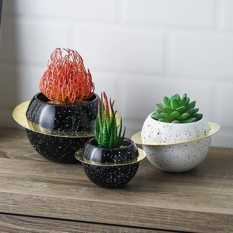 3Pcs Set Planet Ceramic Vase - Nordic Side - 