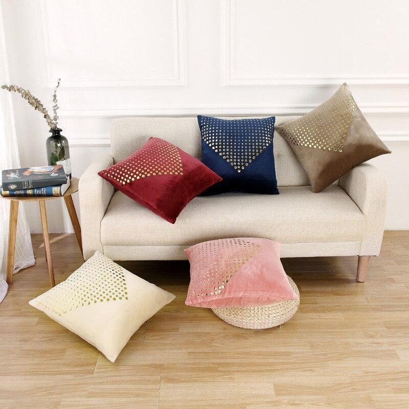 Velvet Cushion Cover with Rivets - Nordic Side - 