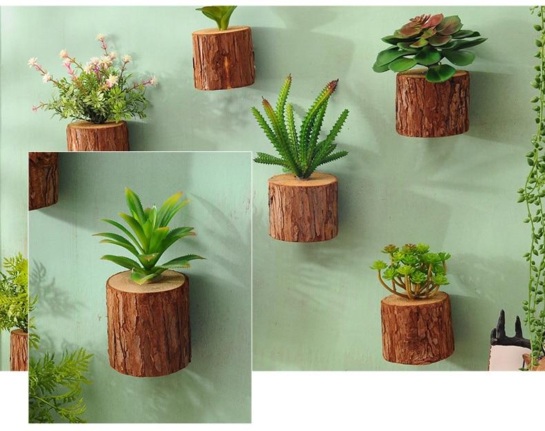 Woody - 3D Imitation Trunk Wall Planter - Nordic Side - 11-18, feed-cl1-planters, modern-farmhouse, modern-planter-collection