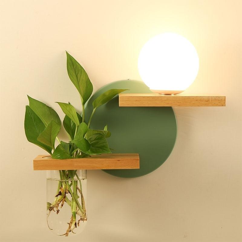 Lyla - LED Lamp Planter & Shelves Combo - Nordic Side - feed-cl1-lights-over-80-dollars, modern-lighting, modern-pieces