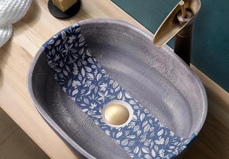 Laila - Vintage Antique Cement Wash Basin - Nordic Side - 11-26, bathroom, modern-pieces, sink