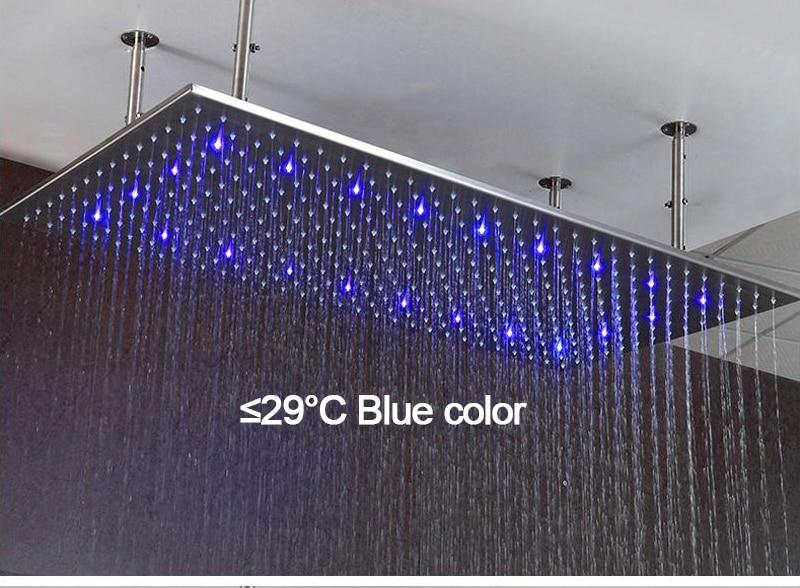 Massimo - Luxury LED Rainfall Ceiling Shower Head - Nordic Side - 01-23, modern-pieces