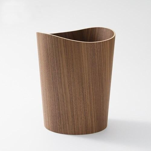 Wooden veneer waste bins