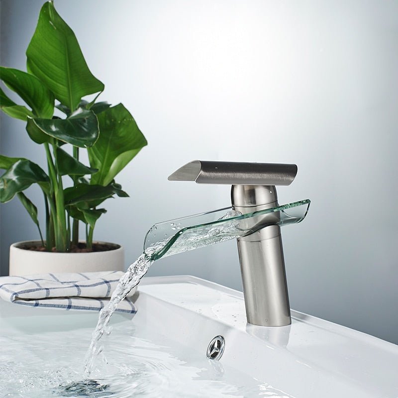 Modern Glass Waterfall Faucet