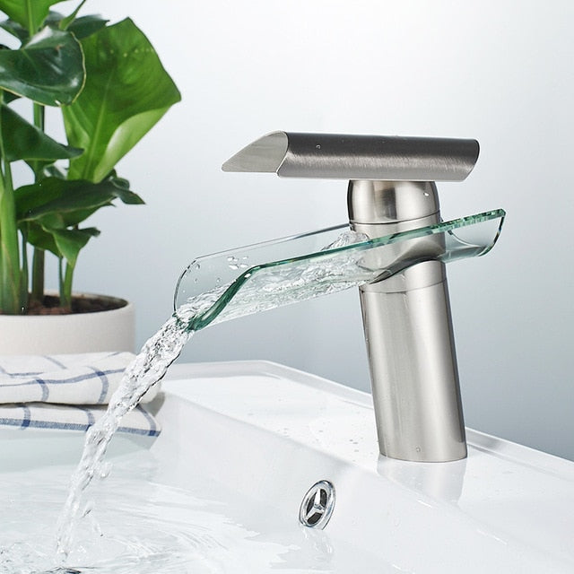 Modern Glass Waterfall Faucet