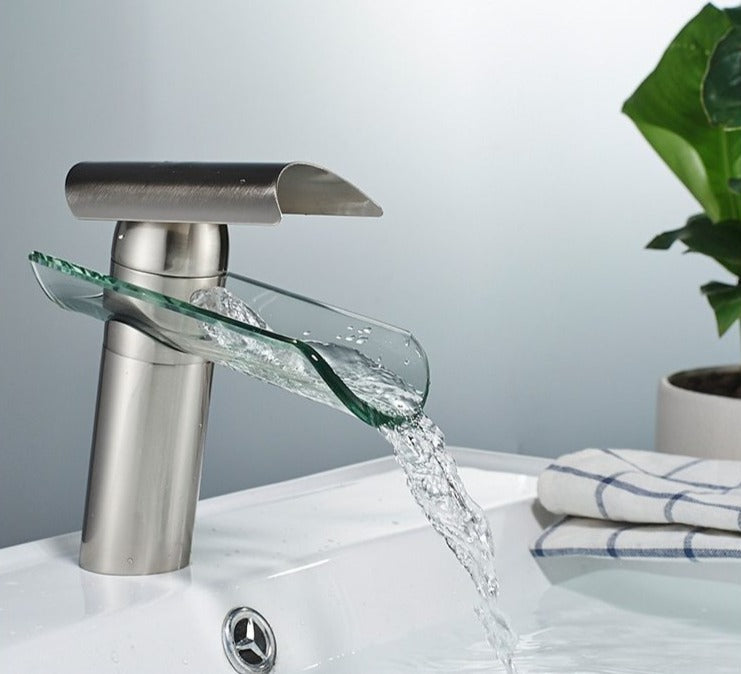 Modern Glass Waterfall Faucet