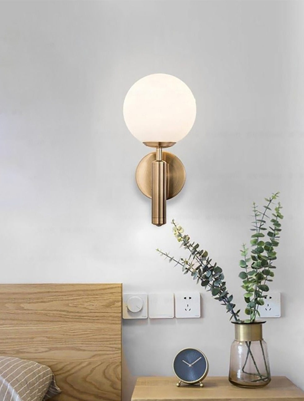 Modern Glass Globe Wall Sconce