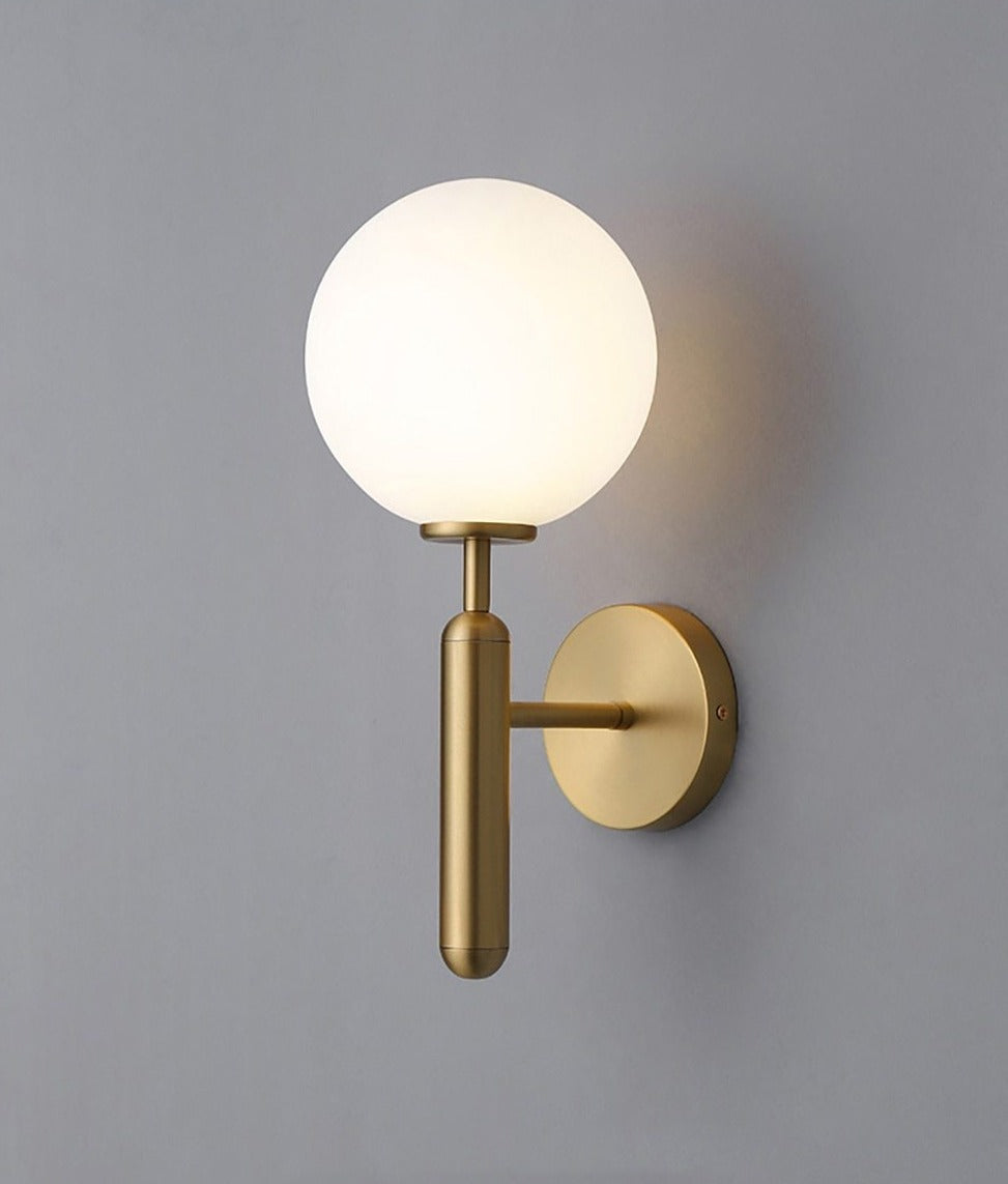 Modern Glass Globe Wall Sconce