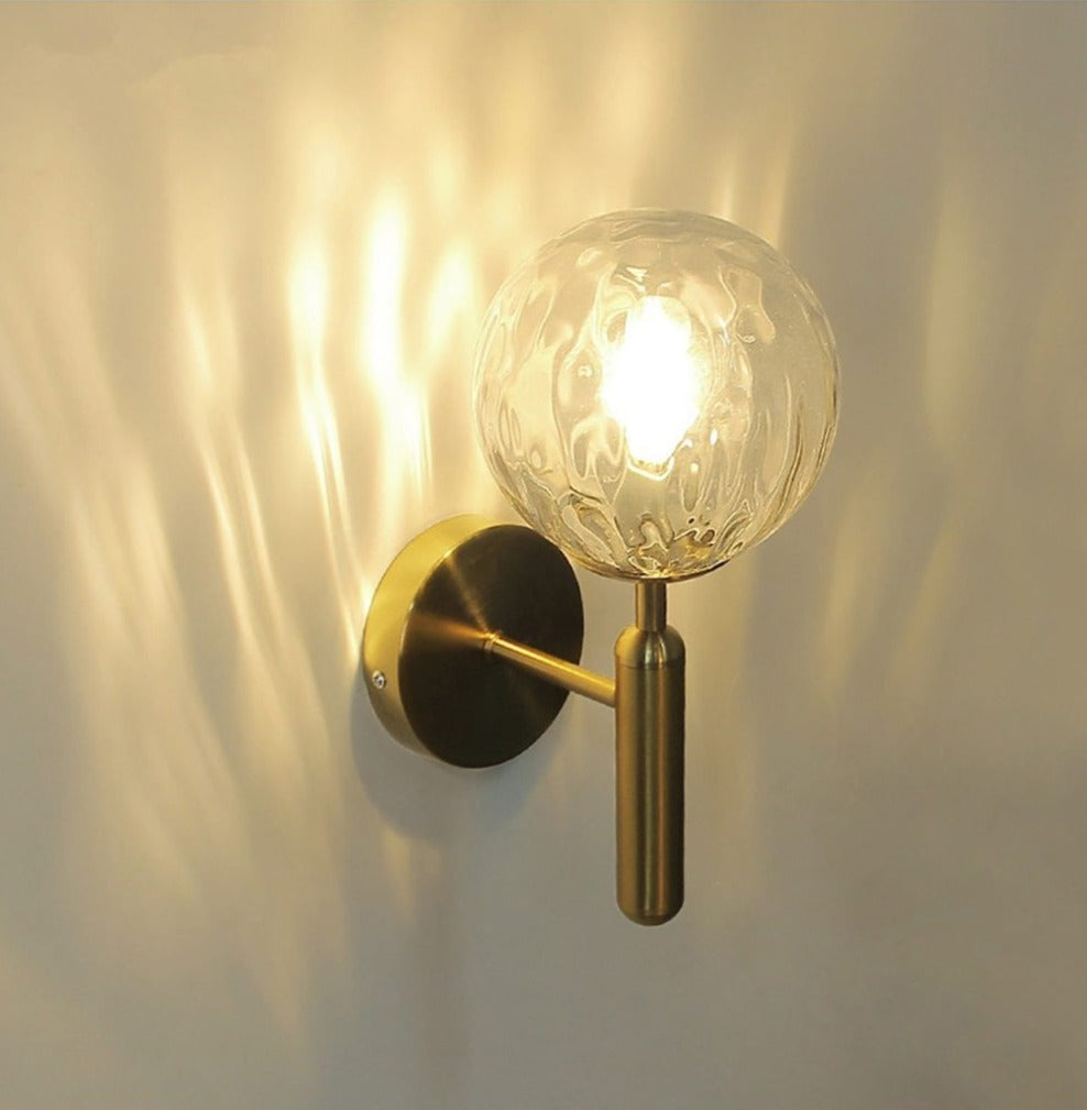 Modern Glass Globe Wall Sconce