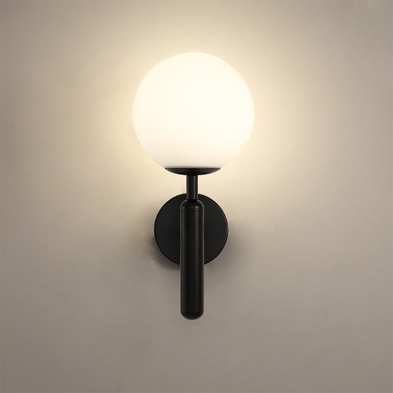 Modern Glass Globe Wall Sconce