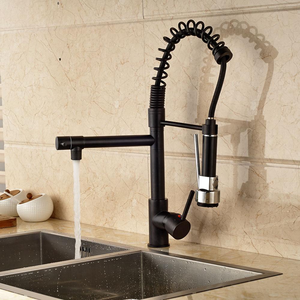 Carylon - LED Kitchen Spring Deck Mounted Faucet - Nordic Side - 03-19