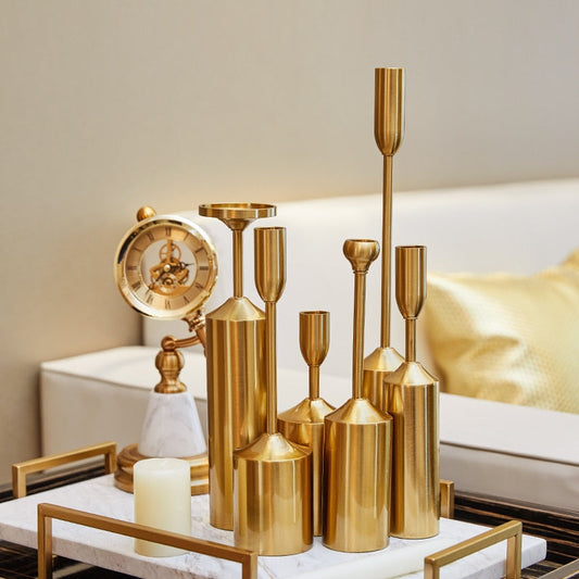 Trindale Golden Metal Candlestick