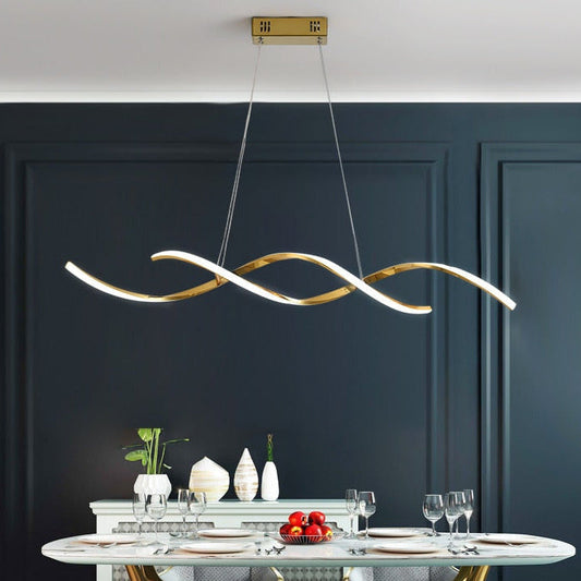 Modern Helical Pendant Light