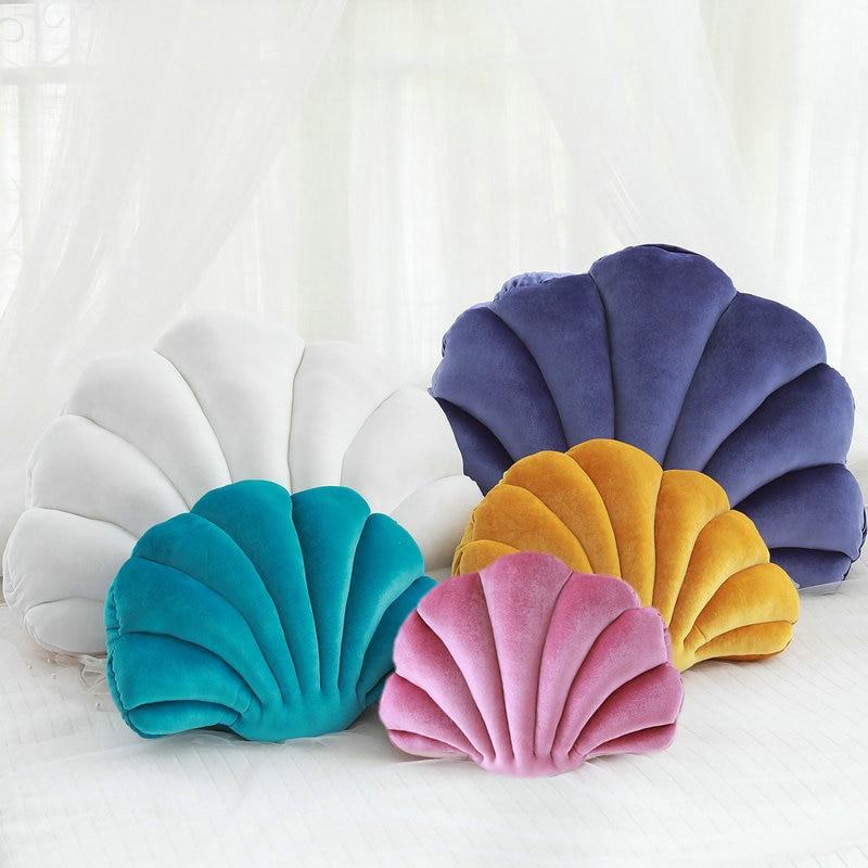 Shell Velvet Shell Cushion - Glam Decor