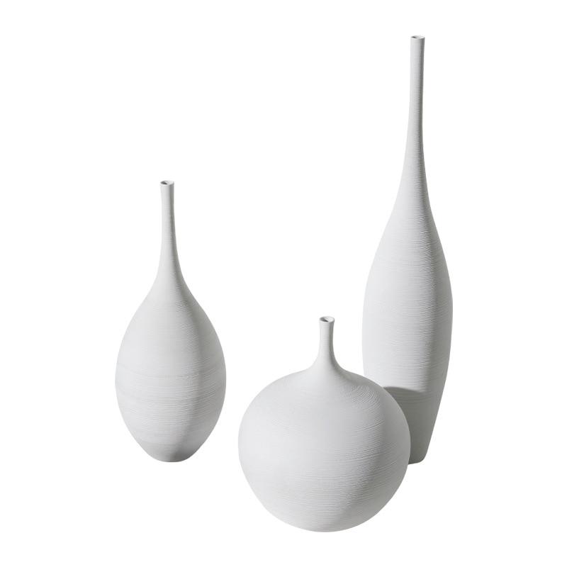 Modern Pure White Ceramic Vases