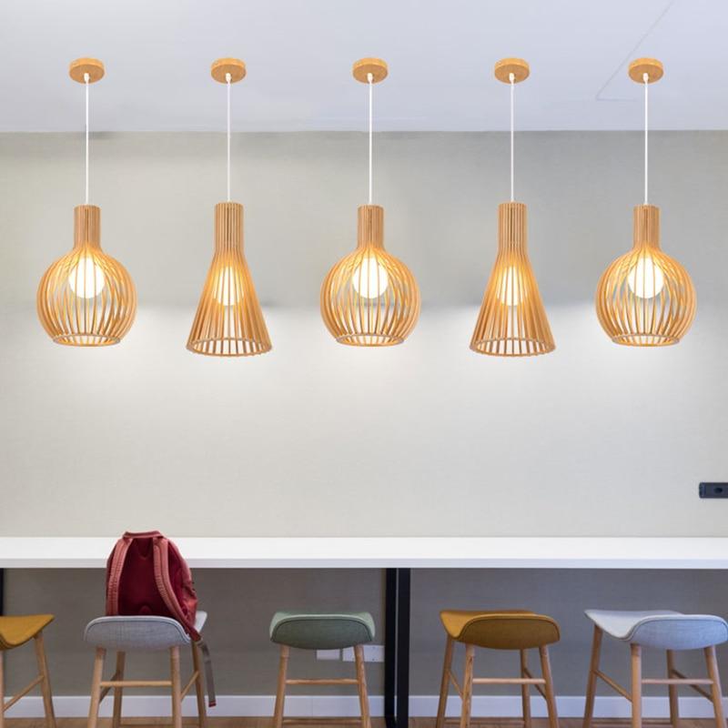 Modern Elegant Octo Wood Pendant Light