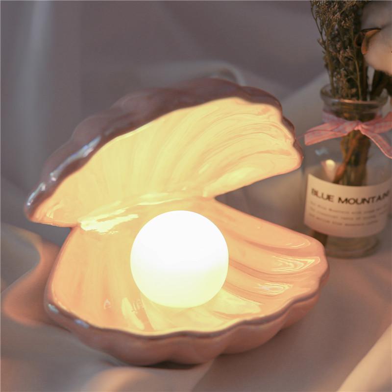 Sirenita - Pearl & Shell Desk Lamp - Nordic Side - 05-12, modern-lighting, modern-pieces