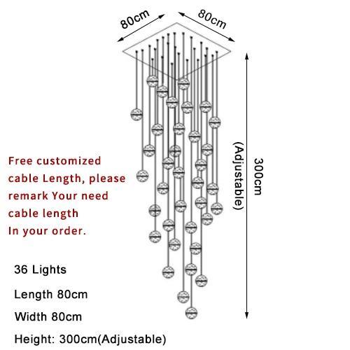 Yoogee Staircase Chandelier - Nordic Side - 