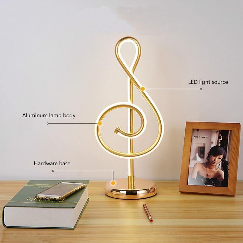 Treble Clef Desk Light - Nordic Side - light, music, treble clef