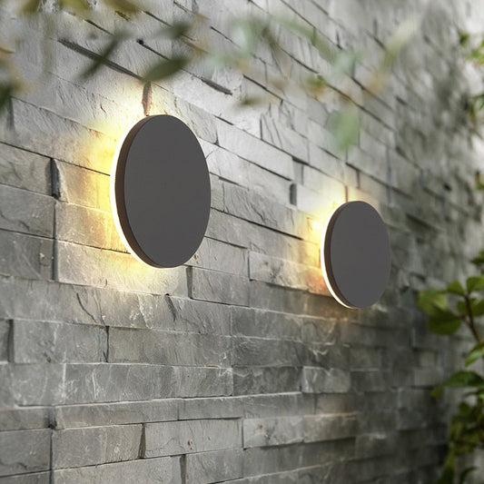 Modern Outdoor Wall LED Disc Lights