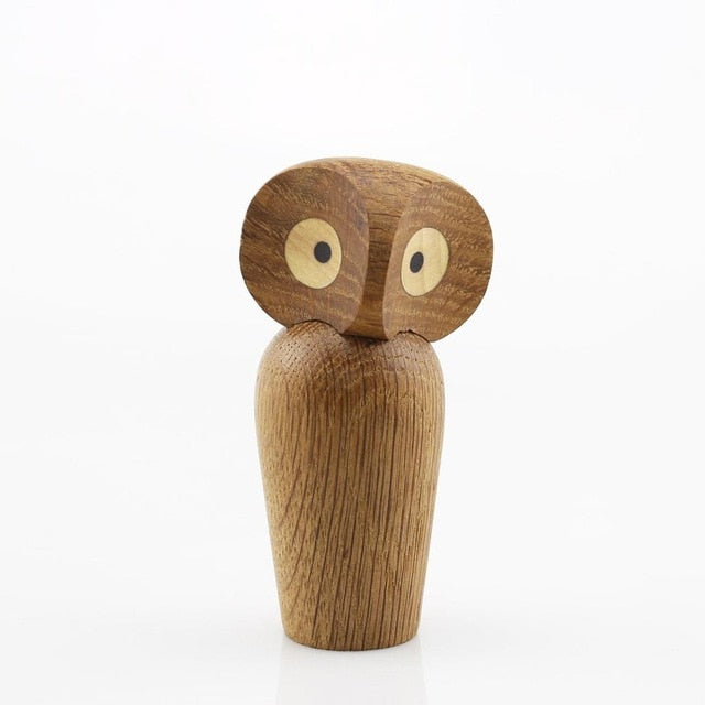 Wooden Owls Decorative Art Figurines