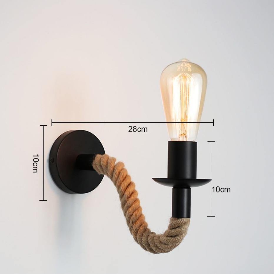 Hemp Rope Sconce - Nordic Side - 