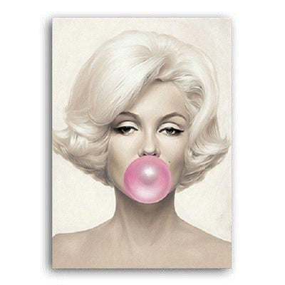 Blowing bubblegum art prints