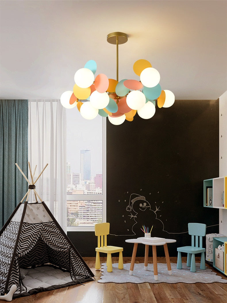 Multicolor Tree Frosted Glass Pendant Light