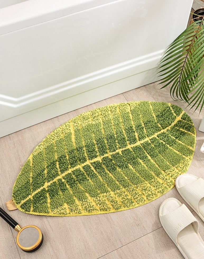 Tropical Banana Leaf Bath Mat