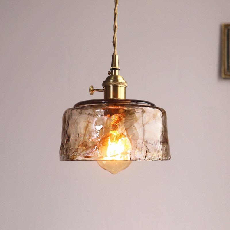 Vintage Hand-Blown Glass Pendant Lights