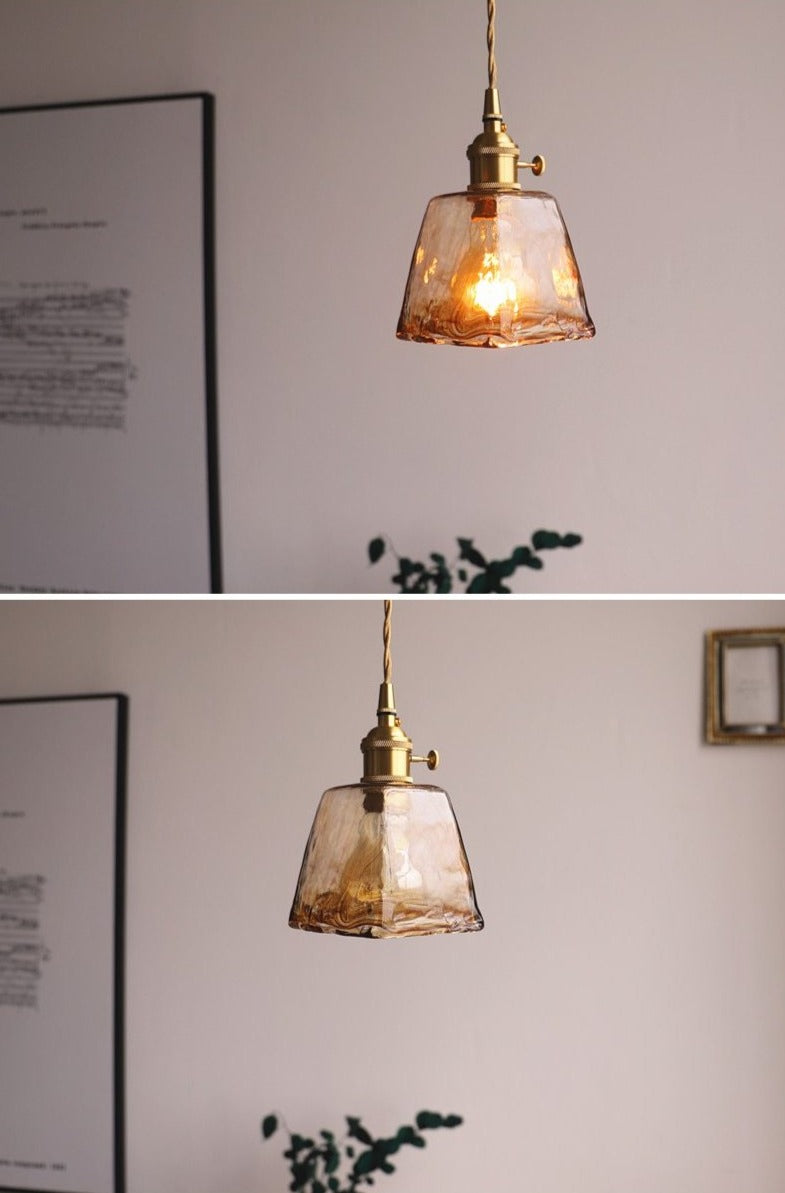 Vintage Hand-Blown Glass Pendant Lights