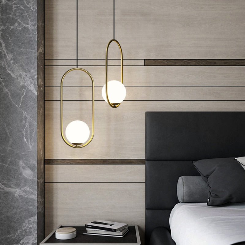 Modern Frosted Glass Globe Pendant Lights