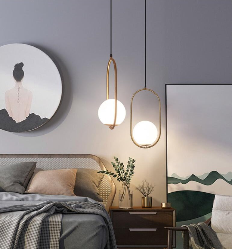 Modern Frosted Glass Globe Pendant Lights