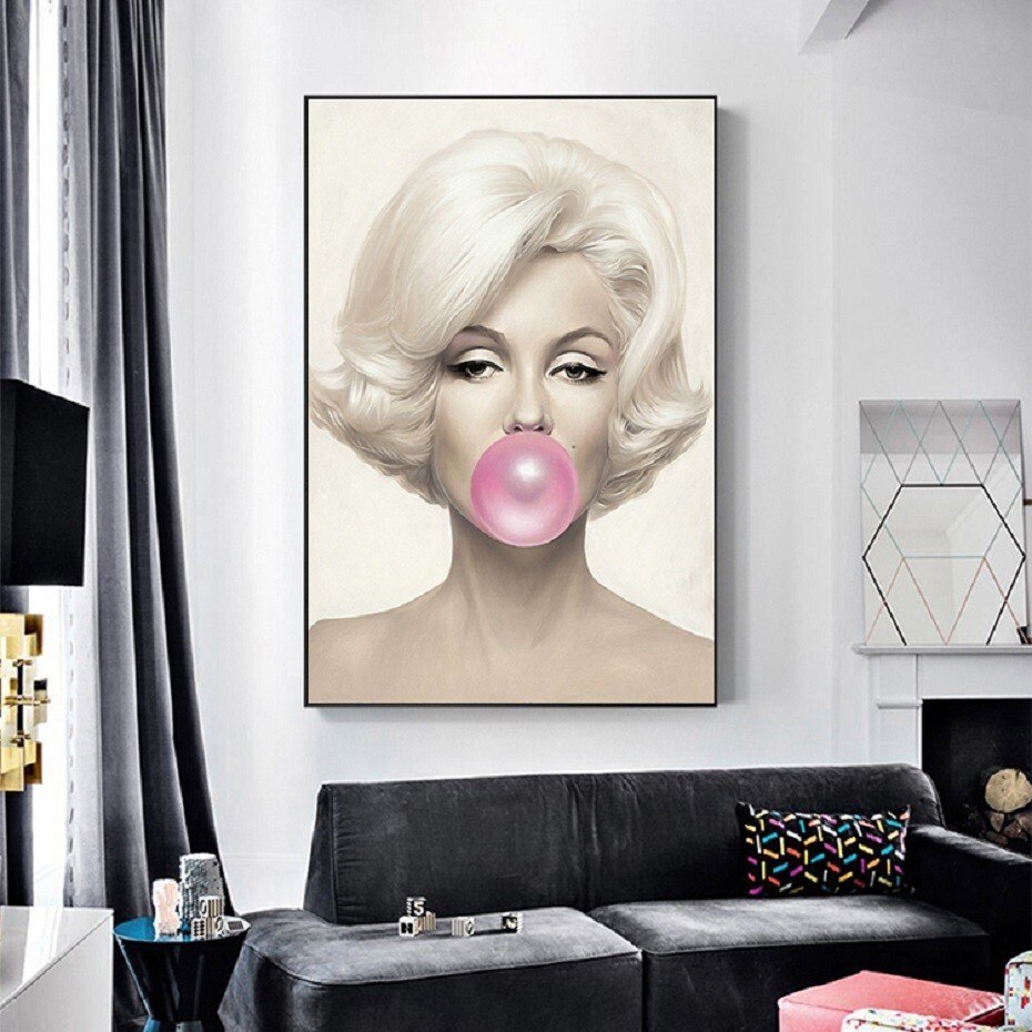 Blowing bubblegum art prints