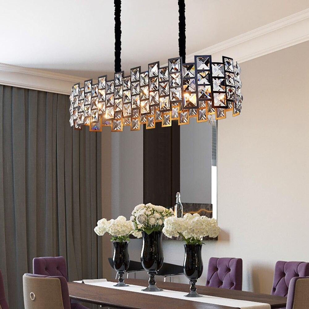 Mimis' Triplet - Nordic Side - black, chandelier, crystal, pendant