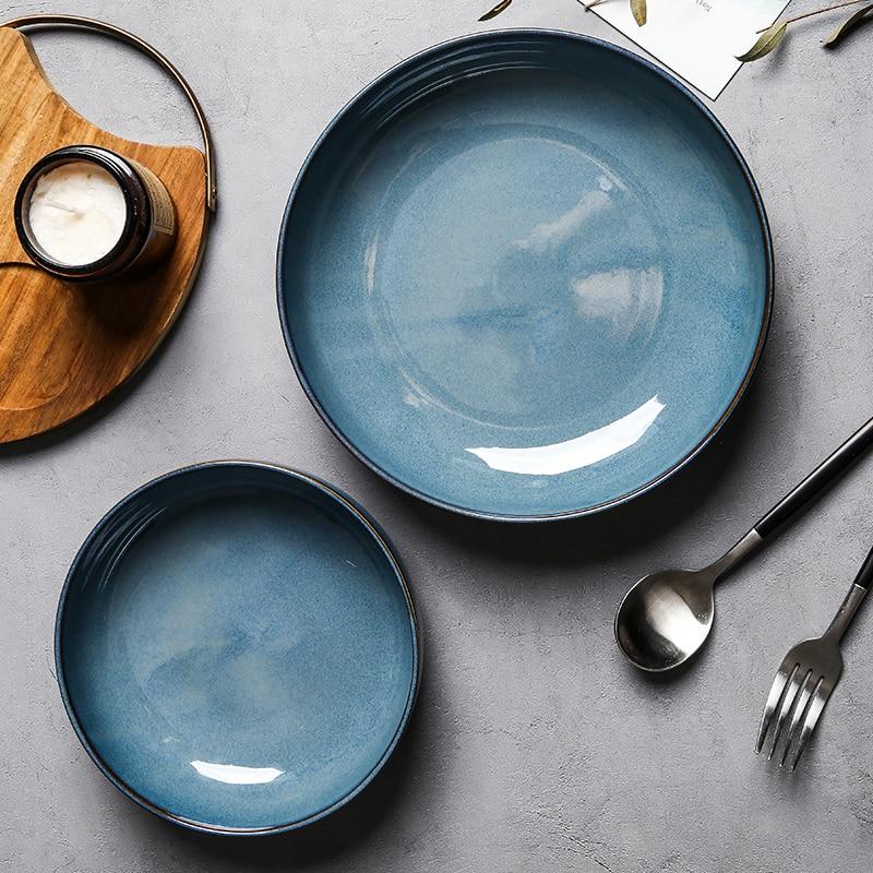 Linstead Blue Deep Plate - Modern Stoneware