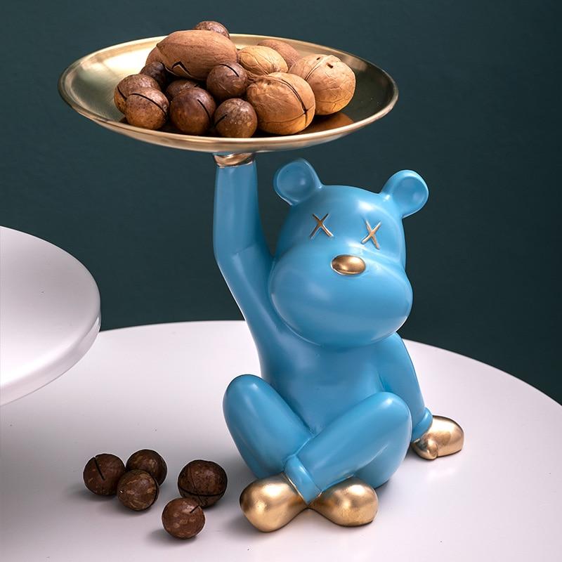 Chame Decorative Bear Tray Accent