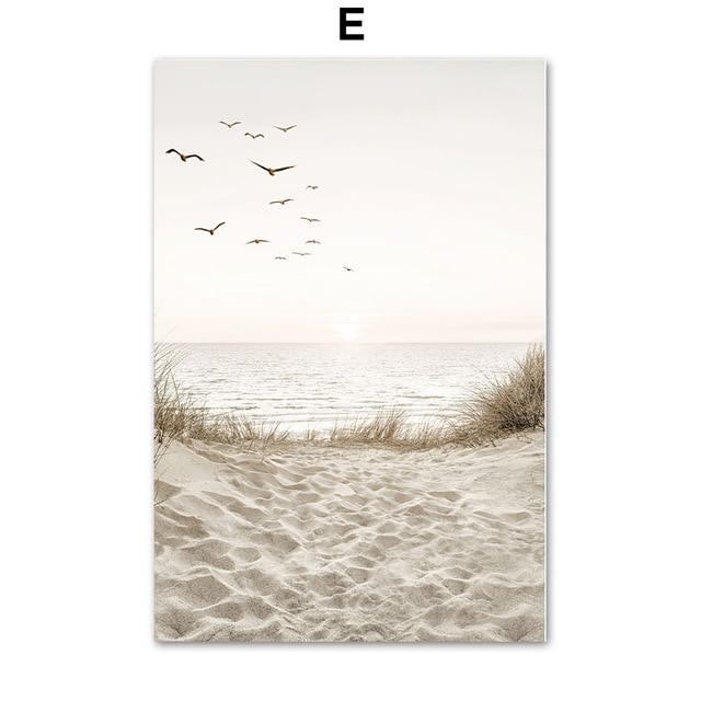 alohaboho White Shell Beach Wall Art Canvas