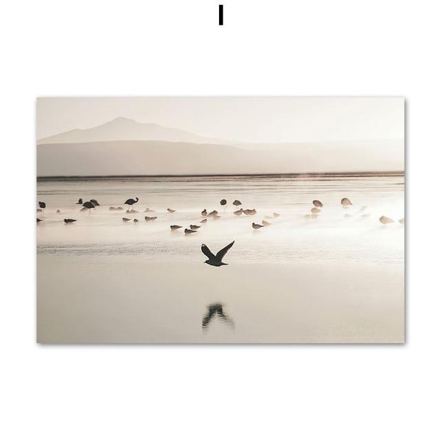 alohaboho White Shell Beach Wall Art Canvas