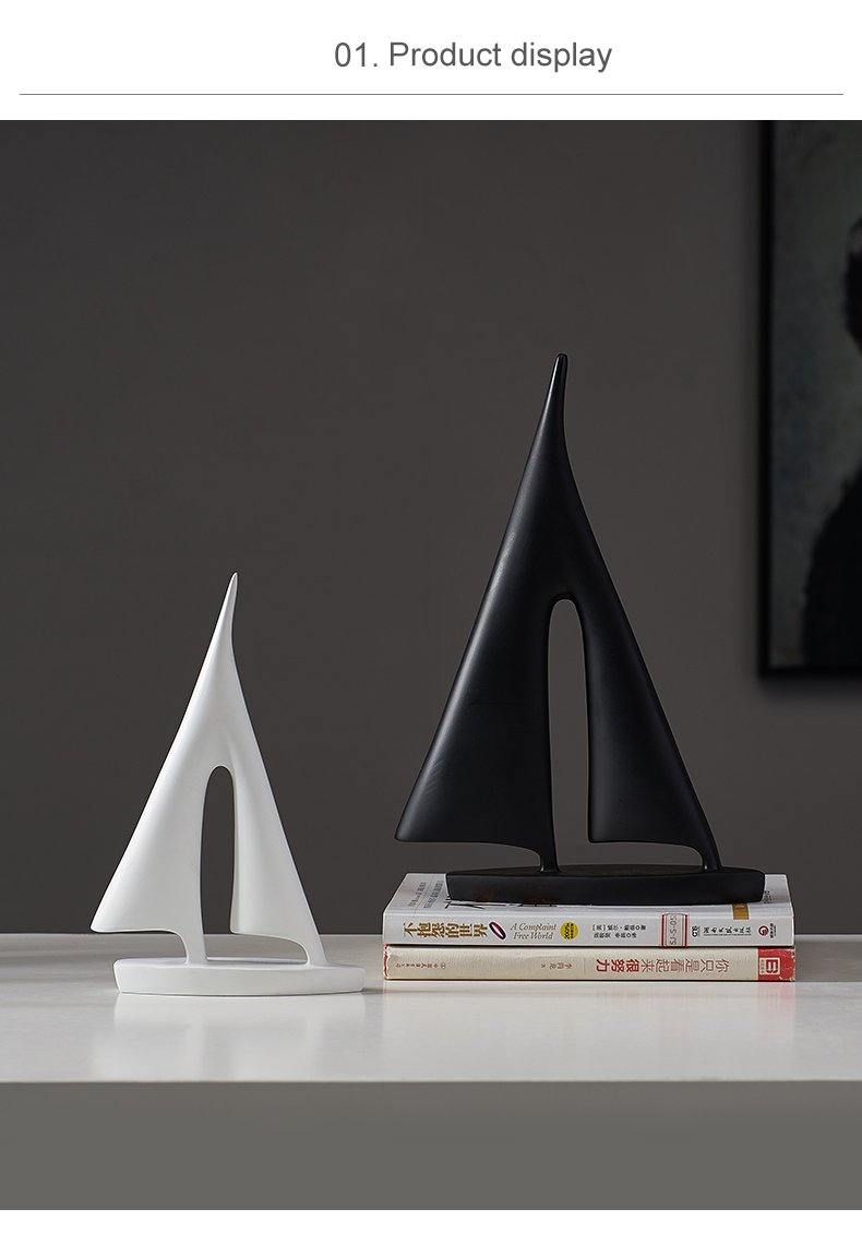 Abstract Sailboat Figurine - Nordic Side - sailboat