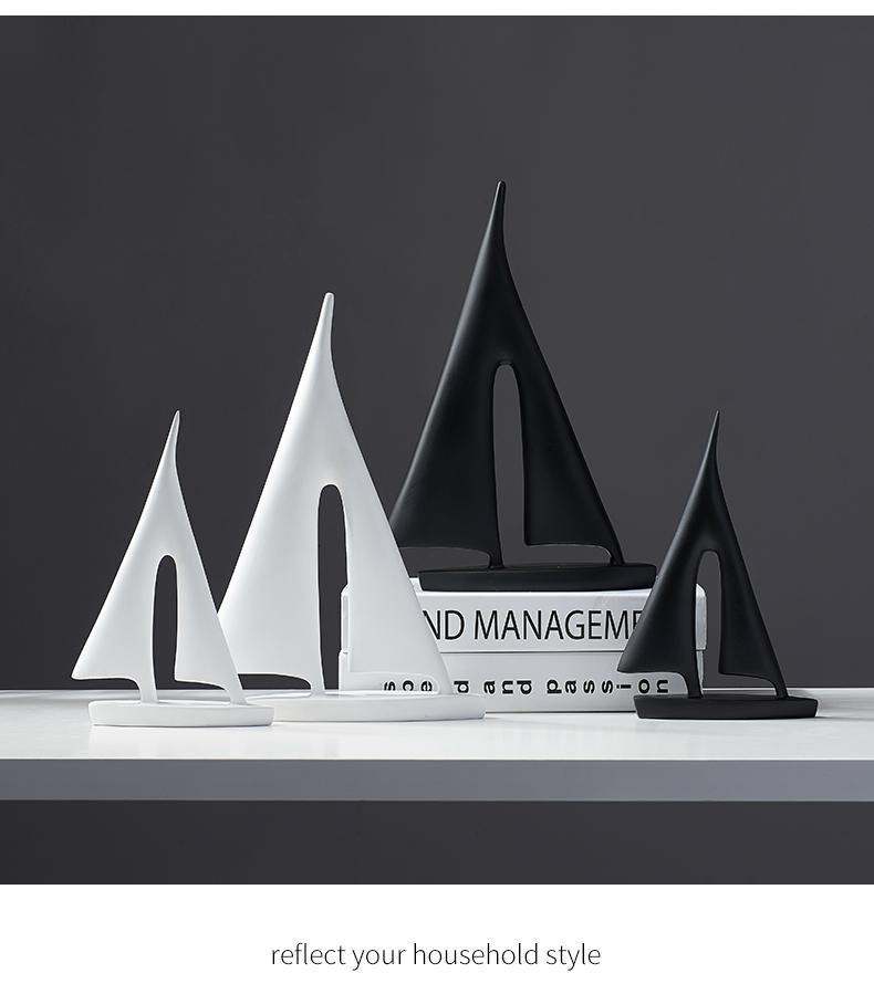 Abstract Sailboat Figurine - Nordic Side - sailboat