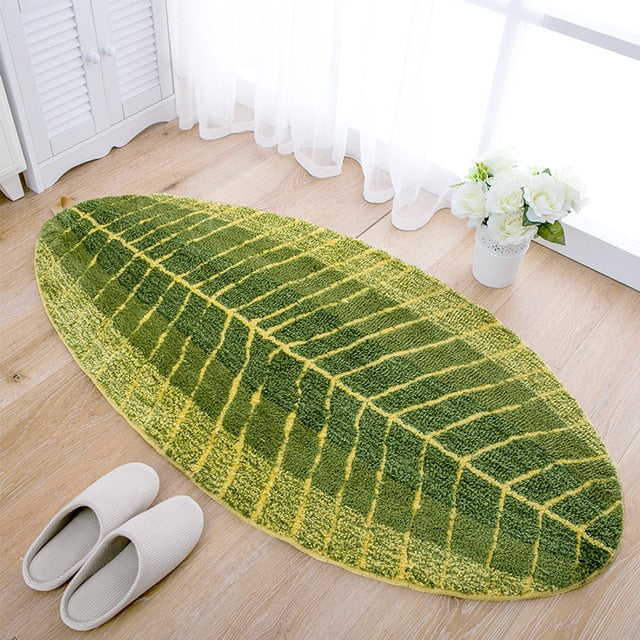 Tropical Banana Leaf Bath Mat