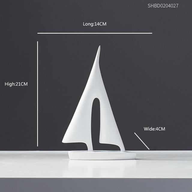 Abstract Sailboat Figurine - Nordic Side - sailboat