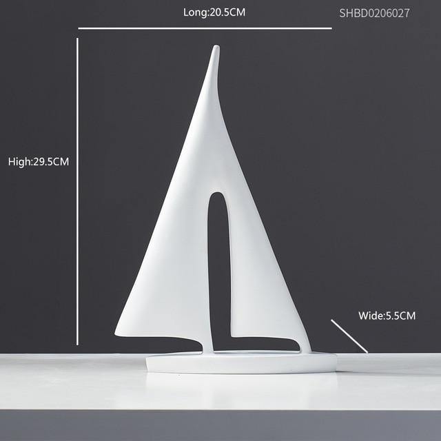 Abstract Sailboat Figurine - Nordic Side - sailboat