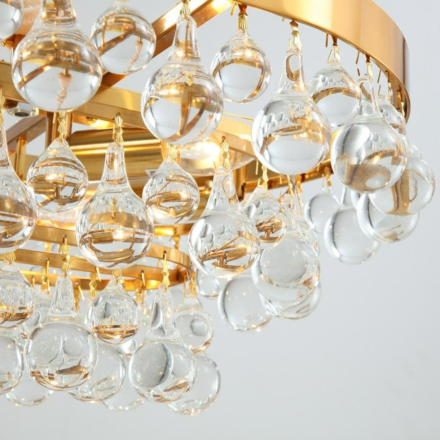 Modern Glass Crystal Droplet Chandelier