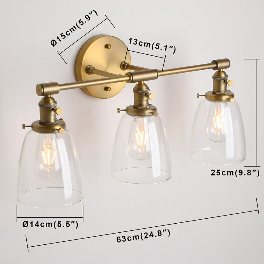 Three-Bulb Wilson Vintage Wall Sconce