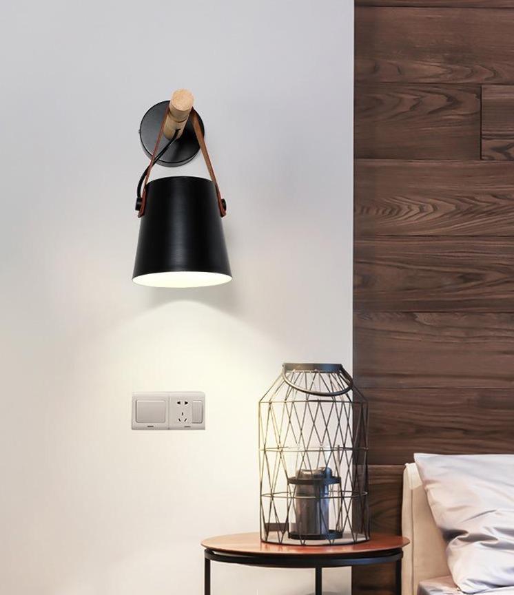 Wooden Nordic Hanging Wall Sconce